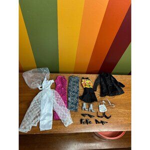 1990s vintage Barbie outfits rockstar party girl dresses and assesories clothes